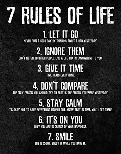 HoneyKICK 7 Rules of Life Motivational Poster