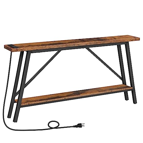 HOOBRO Console Table with Charging Station