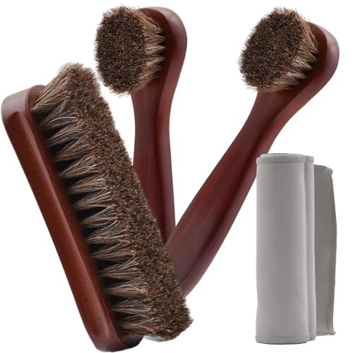 Maple-Colored Small Horsehair Brush With Soft Bristles For Shoes, Sofa,  Leather Goods Cleaning And Maintenance Tools, Leather Protector Brush For  Home Use