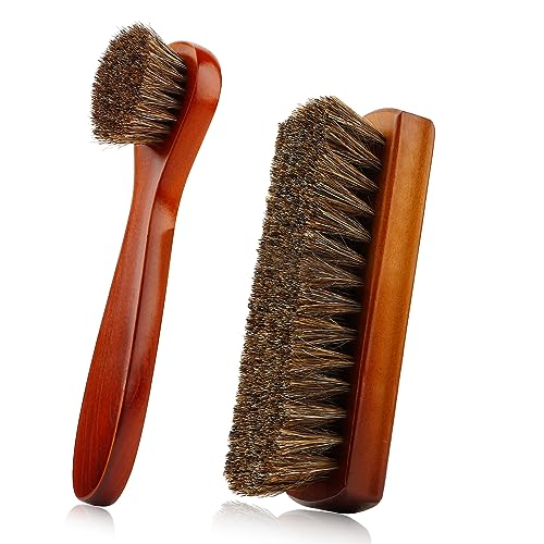 Horsehair Shoe Brush for Leather Shoes Cleaning