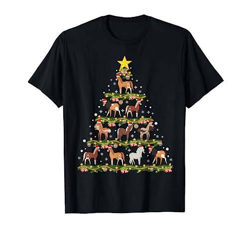 Horses Christmas Tree Horse Xmas Ornaments T-Shirt