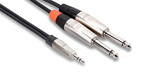 Hosa HMP-006Y REAN 3.5 mm TRS to Dual 1/4 inch TS Pro Stereo Breakout Cable
