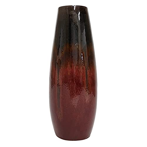 Hosley Ceramic Multi-Colored Red Vase