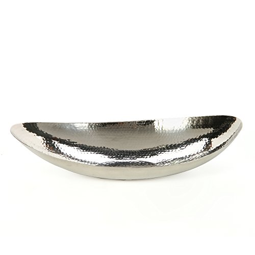 Hosley Hammered Stainless Steel Oval Bowl