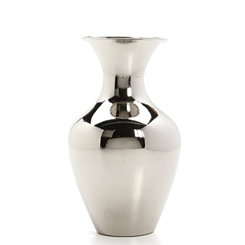 Hosley Silver Color Metal Vase