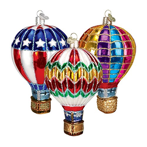 Hot Air Balloon Glass Blown Ornaments
