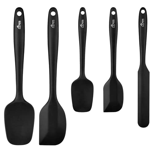 HOTEC Silicone Spatula Set for Kitchen Baking, Cooking, and Mixing