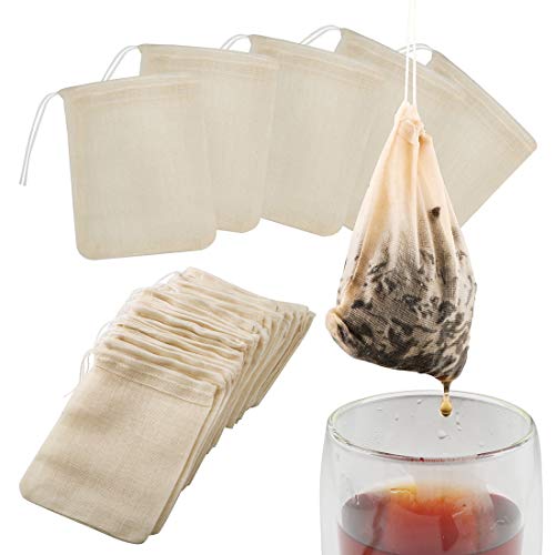 Housim Reusable Cotton Tea Filter Bags, Eco-Friendly and Versatile
