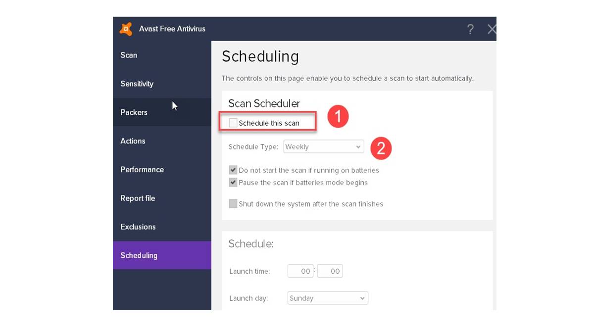 How Do I Schedule A Scan With Avast Internet Security