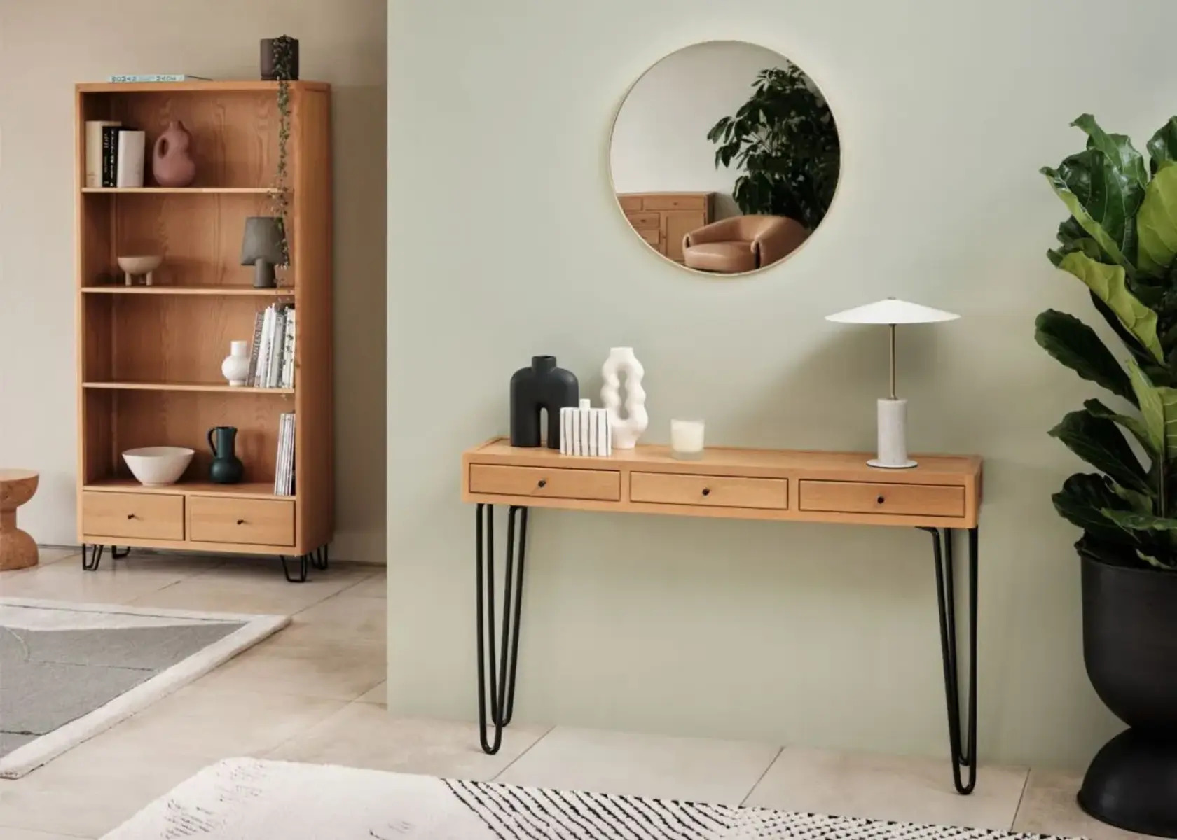 how-high-to-hang-mirror-over-console-table