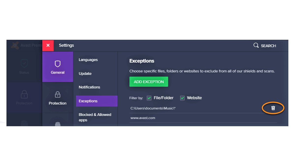 How To Add An Exception To Avast Internet Security
