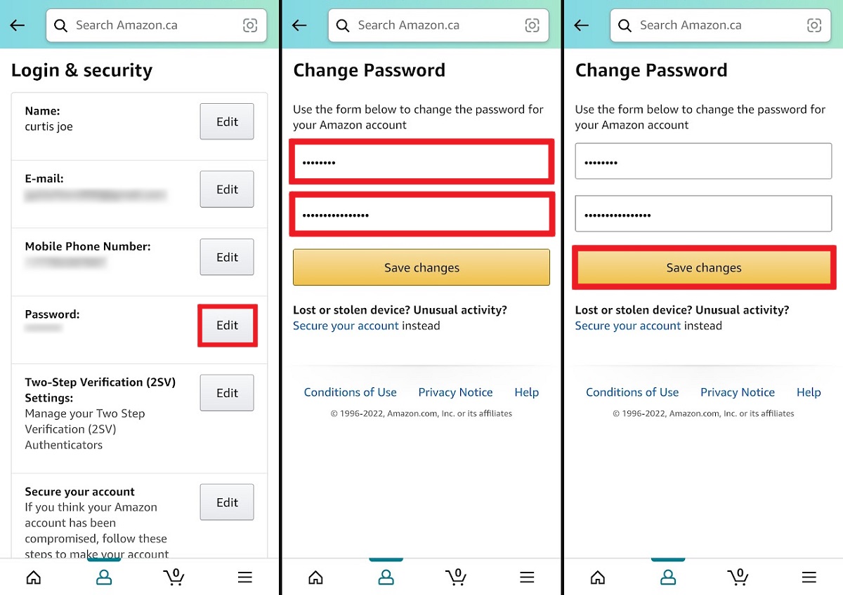 How To Check Amazon Password In App
