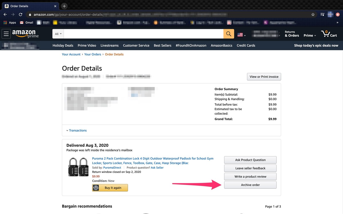 How To Find Archived Amazon Orders