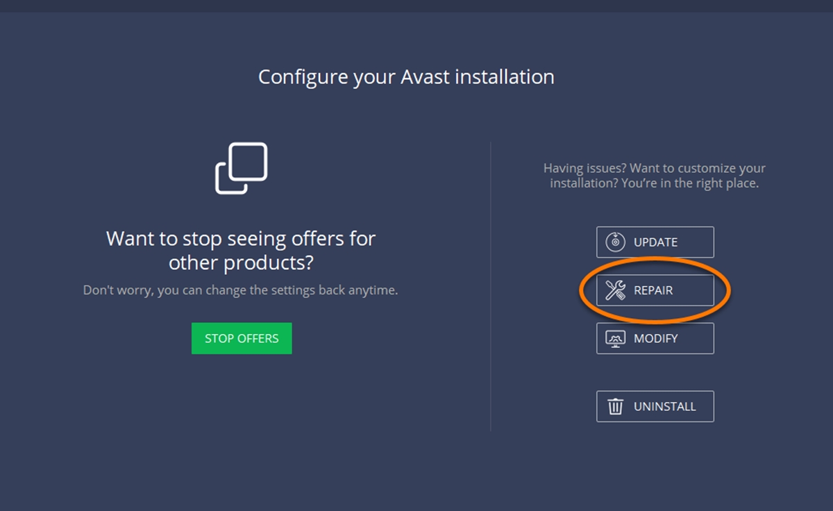 How To Repair Avast Internet Security