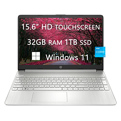 HP 2023 Touch-Screen Laptop with Intel Core i3, 32GB RAM, and 1TB SSD