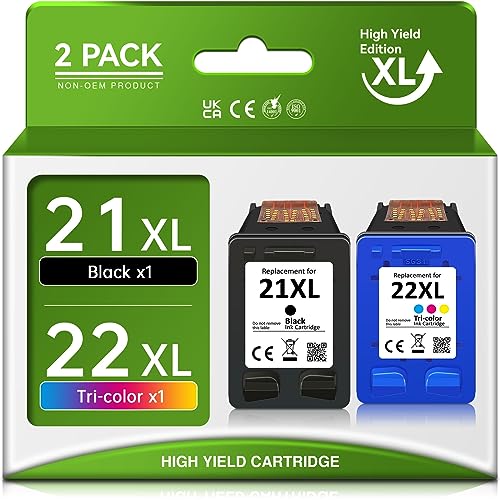 HP 21 22 Ink Cartridges Combo Pack