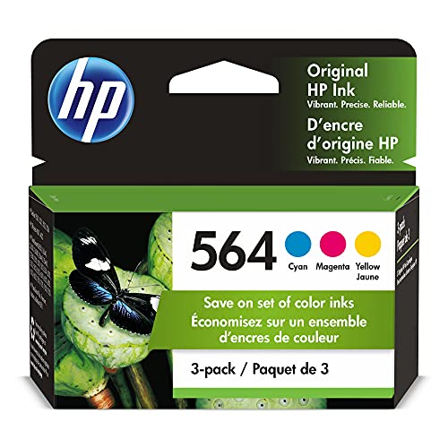HP 564 Cyan, Magenta, Yellow Ink (3-pack)