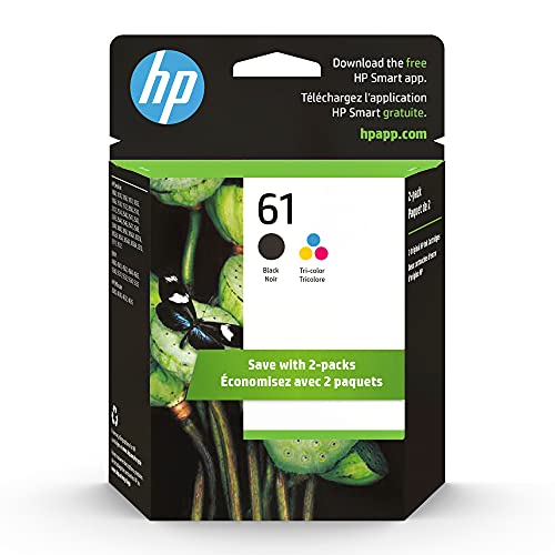HP 61 Black/Tri-color Ink (2 Count - pack)