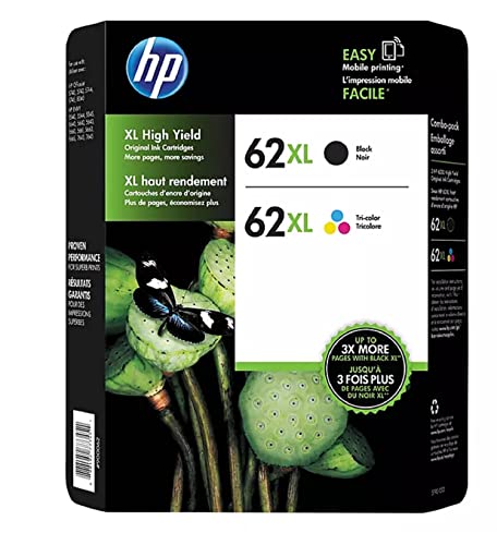HP 62xl Black and TriColor Ink Combo Pack (OEM)