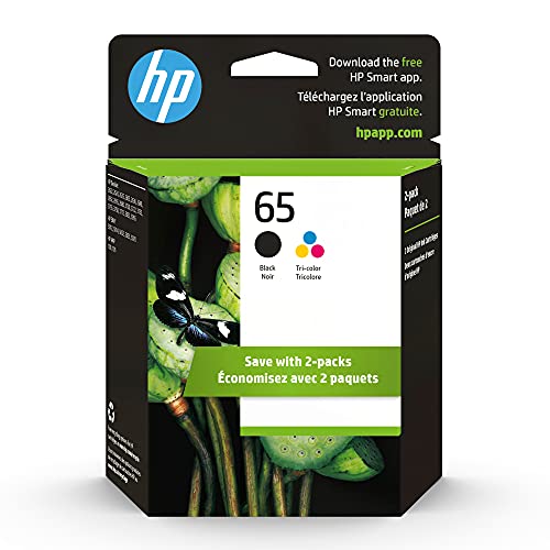HP 65 Black/Tri-color Ink Cartridges (2-pack)