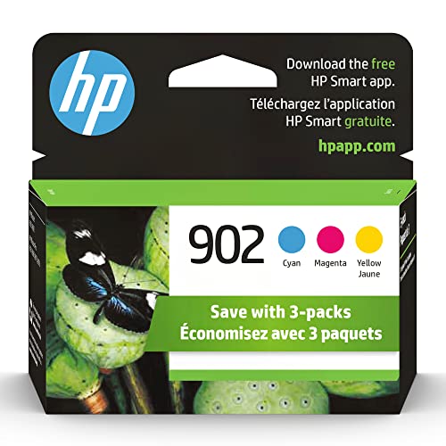 HP 902 Cyan, Magenta, Yellow Ink Cartridges (3-pack)