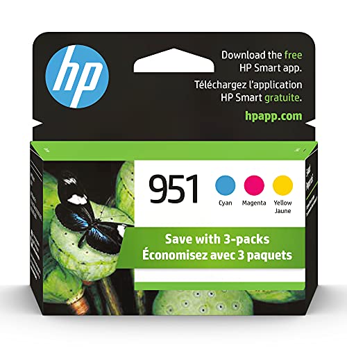 HP 951 Ink Cartridges | Works with HP OfficeJet and HP OfficeJet Pro | Combo 3-Pack