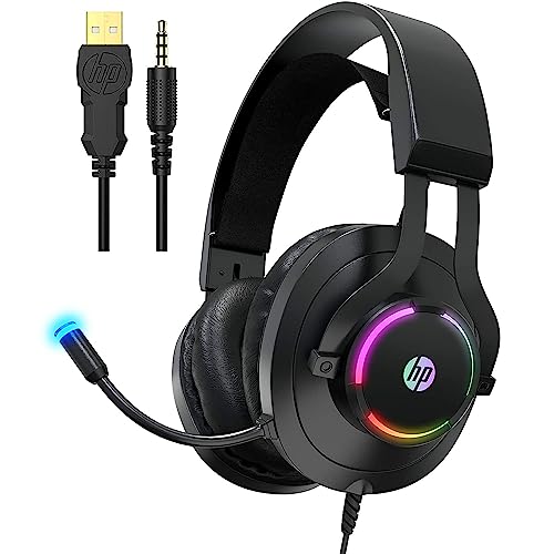 HP Gaming Headset with Mic - Wired Over Ear Gaming Headphones