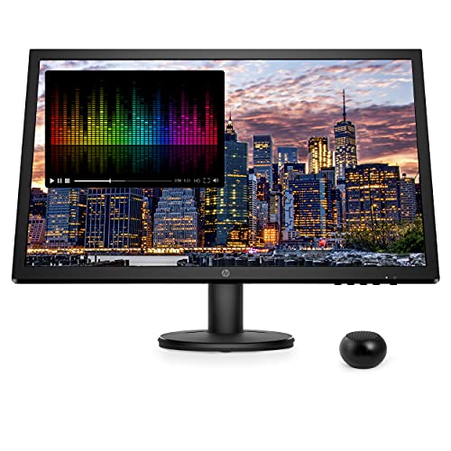 HP V24 FHD 1920x1080 Monitor Bundle with HDMI, FreeSync, Low Blue Light, and Mini Bluetooth Speaker
