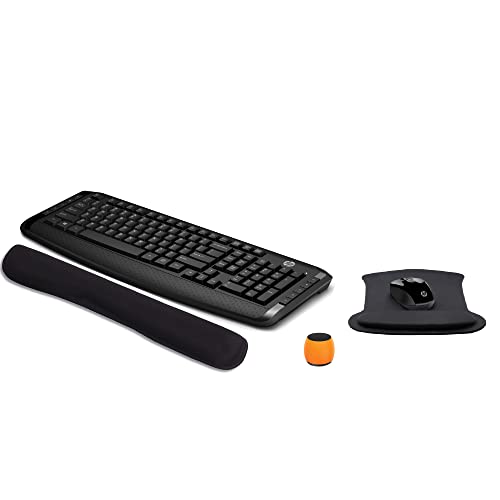 HP Wireless Keyboard & Mouse Bundle with Micro Glow Bluetooth Speaker