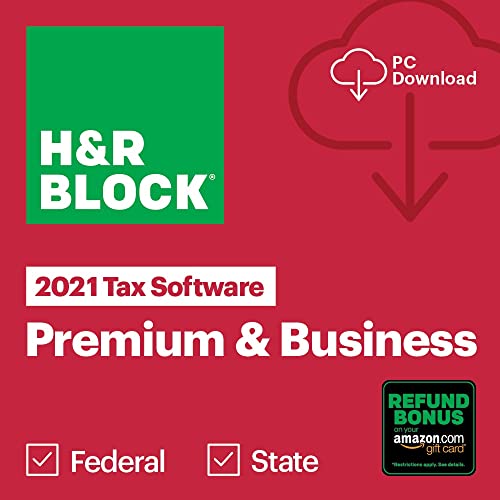 H&R Block Tax Software Premium & Business 2021 Windows