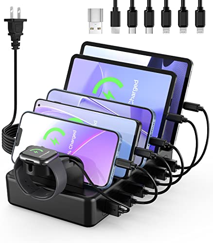 HSicily 6-Port Charging Station for Multiple Devices