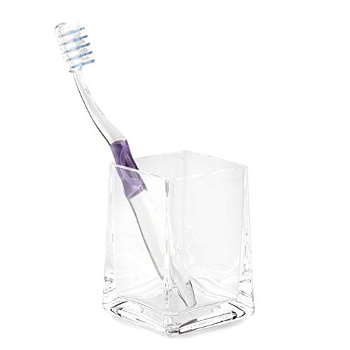 Huang Acrylic Clear Bathroom Toothbrush Holder/Tumbler