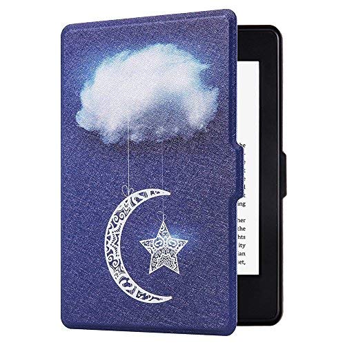 Huasiru Kindle Paperwhite Case - Sky Clouds Design