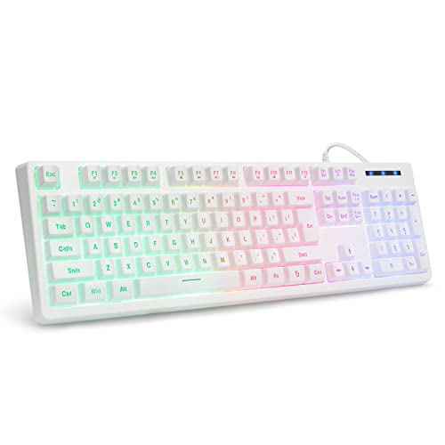 HUO JI White Gaming Keyboard