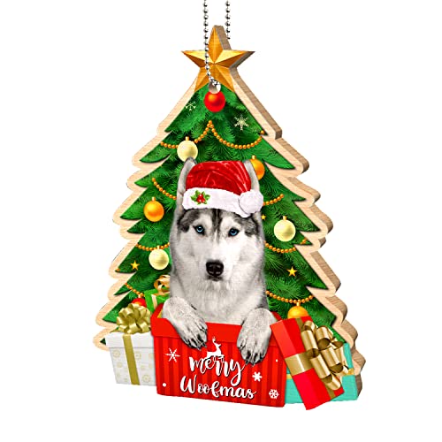 Husky Dog Ornaments Christmas Tree