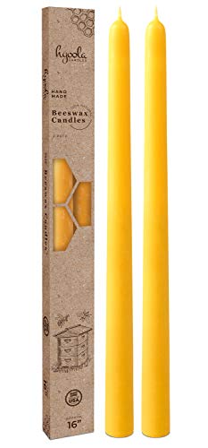 Hyoola 16" Beeswax Taper Candles