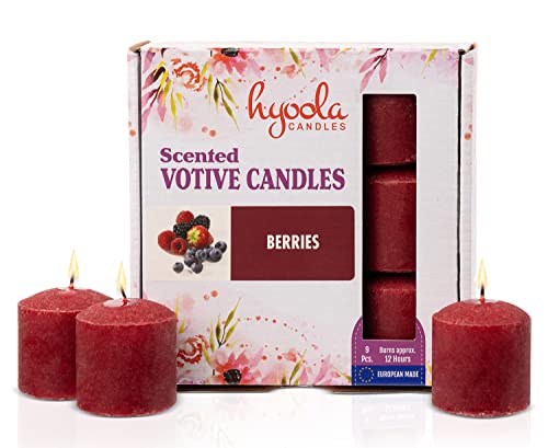HYOOLA Berries Scented Votive Candles - 9 Pack