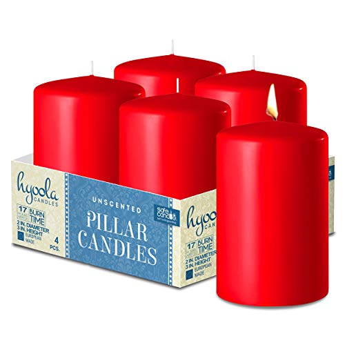 Hyoola Red Pillar Candles