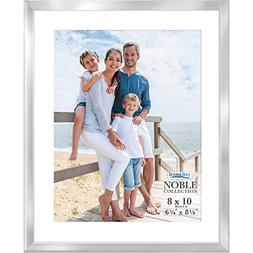 Icona Bay 8x10 Silver Picture Frame - Modern Professional Frame