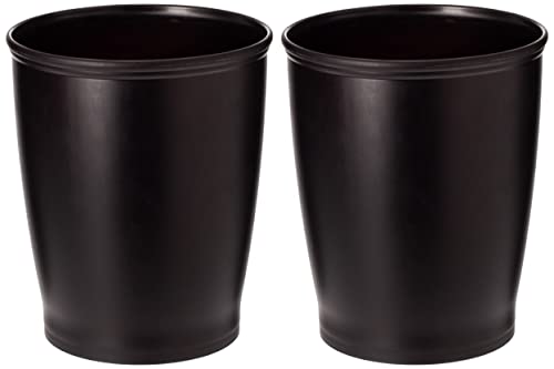 iDesign Small Round Plastic Trash Cans, Set of 2
