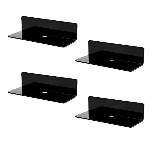 IEEK 4 PCS Small Acrylic Floating Wall Shelves