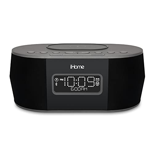 iHome iBTW38 Digital Alarm Clock with USB and Qi Wireless Charging