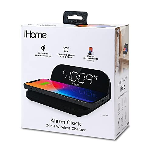 iHome Wireless Charging Alarm Clock