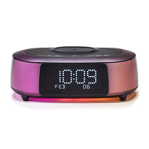 iHome Wireless Charging Alarm Clock with Bluetooth Speaker