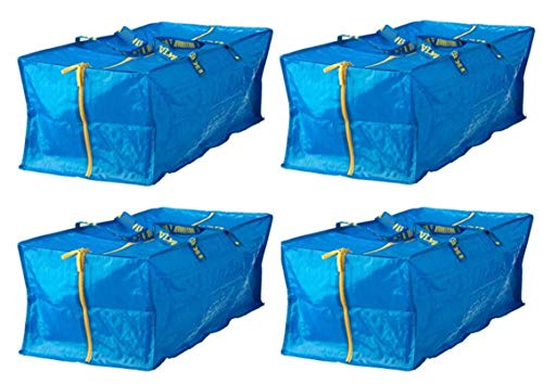Ikea Frakta Storage Bag, Blue, 4 Pack