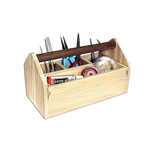 Ikee Design Wood Craft Tool Box Caddy