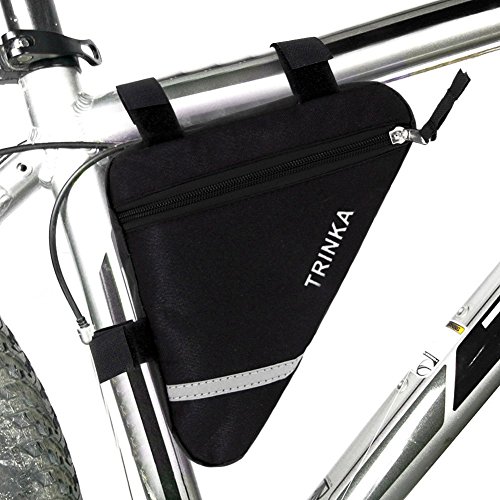 Ikerall Sport Bicycle Storage Bag Bike Triangle Saddle Frame Pouch for Cycling - Black Style