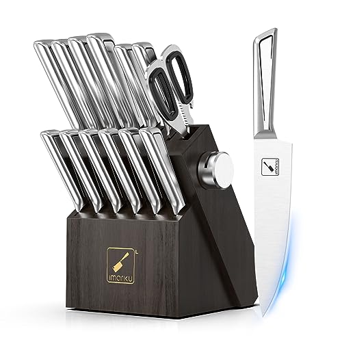 imarku 14 PCS Knife Sets for Kitchen with Block