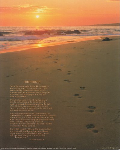 Impact Posters Gallery Footprints Poster in the Sand Motivational Wall Decor Art Print (16x20)