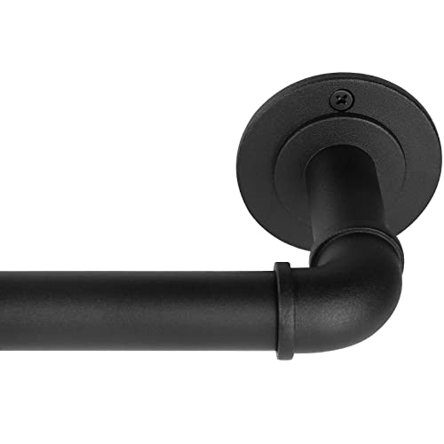 Industrial Blackout Curtain Rod for Windows 28-48 Inches